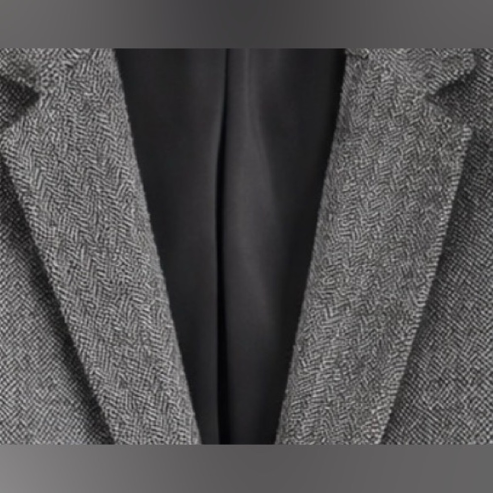 Antonio Melani Single Breasted Melissa Style Gray Linen Blazer Jacket Size 8 - Picture 6 of 7
